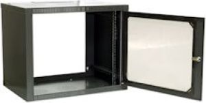 Szafa NetRack wisząca 19'', 9U/400 mm  grafit, drzwi przeszklone (019-090-400-012) 1