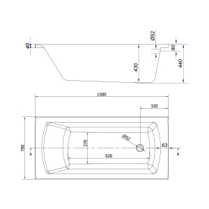 Wanna Cersanit Korat prostokątna 150 x 70cm (S301-120) 3