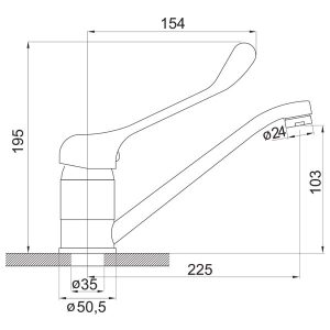 Bateria kuchenna Ferro Vasto Medico stojąca chrom (BVAM4) 2