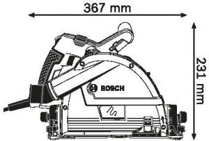Pilarka tarczowa Bosch GKT 55 GCE 1400 W 165 mm (0601675002) 5