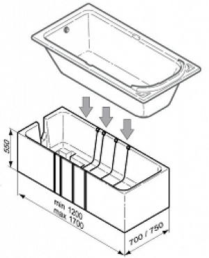 SCHEDPOL Nośnik styropianowy do wanny Stabilsound (1.028/W) 3