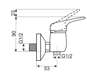 Bateria prysznicowa Hydroland Atut chrom (B.39.7) 2