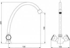 Bateria umywalkowa Hydroland Standard stojąca chrom (5900238565119) 2