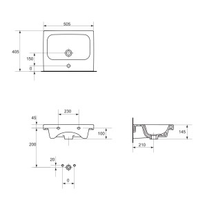 Umywalka Cersanit Colour 50cm (K103-005) 2