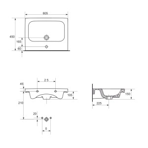 Umywalka Cersanit Colour 60cm (K103-007) 2