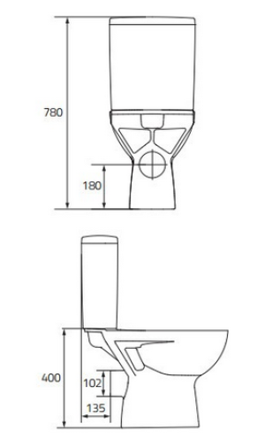 Zestaw kompaktowy WC Cersanit Parva 61.5 cm cm biały (K27-002) 3
