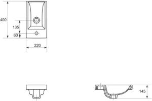 Umywalka Cersanit Como 40cm (K32-001-BOX) 2