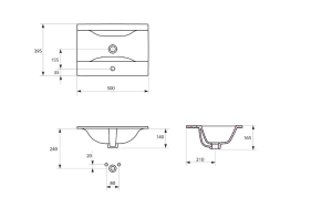 Umywalka Cersanit Ontario New 50cm (K669-001) 2