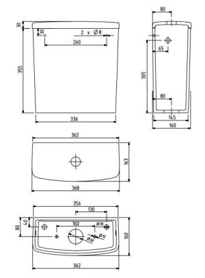 Koło Spłuczka kompaktowa Nova Pro 6L (M34011000) 2