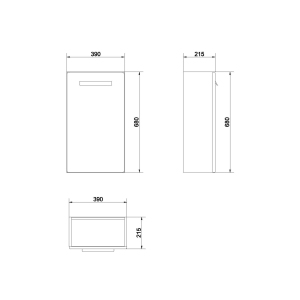 Cersanit Szafka podumywalkowa Xantia Red 39cm bordowy (S570-002) 2