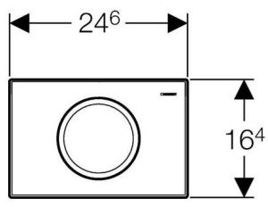 Przycisk spłukujący Geberit Delta 11 do WC chrom połysk (115.120.21.1) 2
