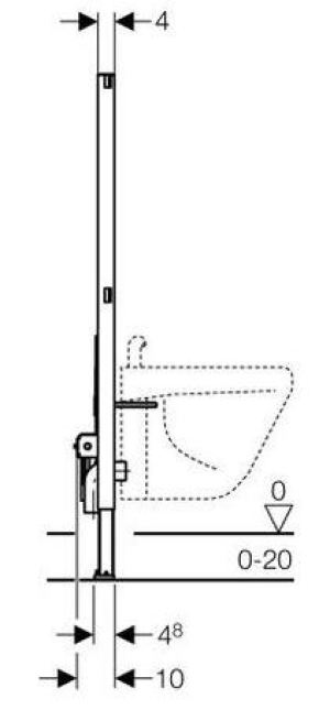 Stelaż Geberit Duofix Basic H112 do bidetu (111.510.00.1) 3