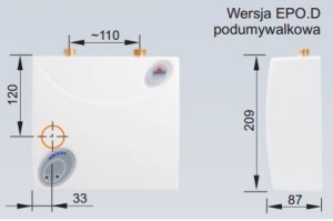 Przepływowy podgrzewacz wody Kospel EPO.D-4 4 kW 0.6 MPa (EPO.D-4.AMICUS) 2