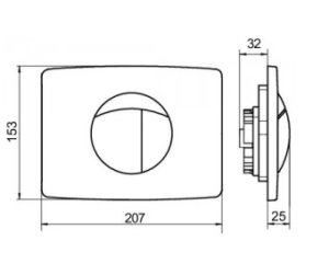 Przycisk spłukujący Sanit 995 N do WC biały (1670101) 2