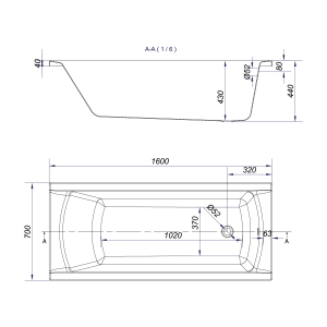 Wanna Cersanit Korat prostokątna 160 x 70cm (S301-121) 3
