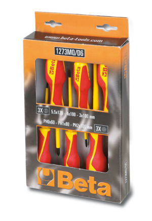 Beta Tools Komplet 6 wkrętaków w izolacji 1000V - 1273MQ/D6 1