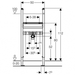 Stelaż Geberit Duofix Basic do umywalki (111.471.00.1) 2