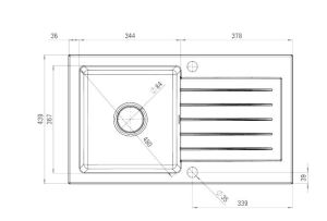 Zlewozmywak Deante Zlewozmywak 1-komorowy z ociekaczem Zorba piaskowy ZQZ 7113 2