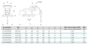 Bison-Bial Imadło ślusarskie typ 1250 175mm stałe - 321240180100 2