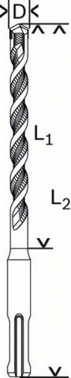 Wiertło Bosch do betonu SDS+ 6mm  (B-2608680263) 2