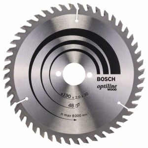 Bosch Tarcza pilarska 190x30x2,6mm 48z. OPTILINE WOOD - 2608641186 1