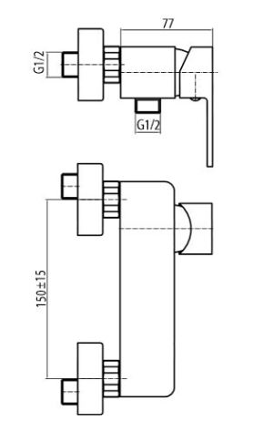 Bateria prysznicowa Valvex Loft chrom (2454940) 2