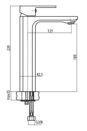 Bateria umywalkowa Valvex Loft stojąca chrom (2454920) 2