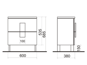 KFA Szafka podumywalkowa Duero 60cm dąb sonoma (5906031447782) 2