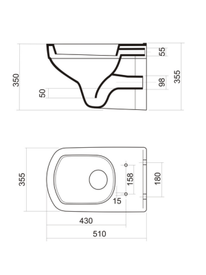 Miska WC KFA Mero wisząca (1620-111-300) 2