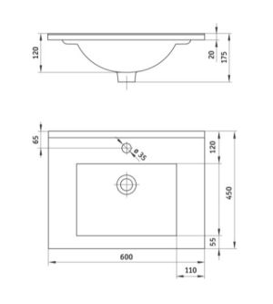Umywalka Deante Floks 60cm (CDI 6U6M) 2