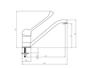 Bateria kuchenna Deante Joko Clinic stojąca chrom (BOJ 060C) 2