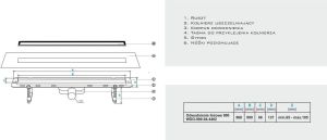 WINKIEL Odpływ liniowy z rusztem Ekoline Conti 90cm (WDO-900-04-4402) 2