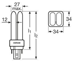 Świetlówka kompaktowa Osram Dulux D/E G24q-3 26W (4050300020303) 3