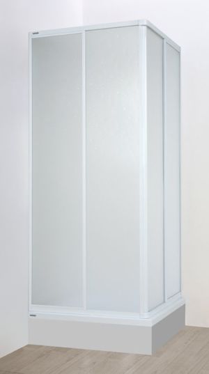 Sanplast Kabina prysznicowa kwadratowa KN/EKOPLUS biała szyba P 80 x 80cm (600-130-0020-01-520) 1