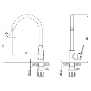 Bateria kuchenna Ferro Dijon stojąca chrom (BDJ4) 2