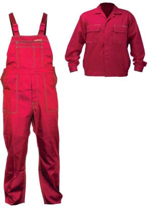 Lahti Pro Ubranie robocze bluza i spodnie czerwone r.S 164cm - LPQE64S 1