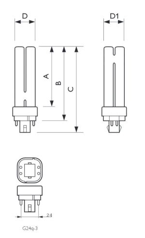 Świetlówka kompaktowa Philips PL-C G24q-3 26W (871150062336270) 2