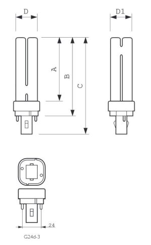 Świetlówka kompaktowa Philips PL-C G24d-3 26W (871150062100970) 2