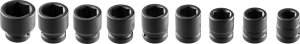 Neo Zestaw nasadek udarowych 6-kątnych 1" 27-50mm 9szt. (12-105) 1