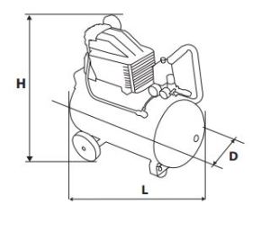 Sprężarka Verto 8bar 24L (73K002) 2