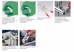 Knipex Szczypce nastawne i klucz w jednym narzędziu 250mm PCV (86 03 250) 3