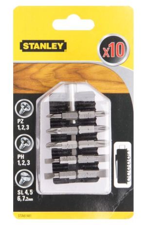 Stanley Końcówki wkrętakowe + uchwyt magnetyczny - STA61481 1
