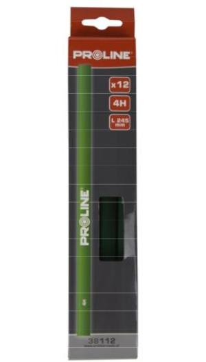 Pro-Line Ołówek murarski twardy zielony 4H 245mm 12szt. (38112) 1