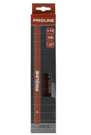Pro-Line Ołówek stolarski miękki czerwony HB 245mm 12szt. - 38212 1