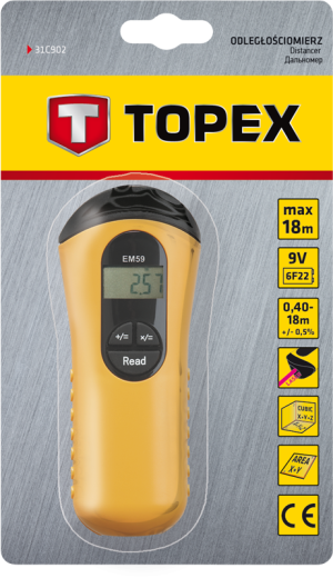 Topex Odległościomierz ultradźwiękowy 0.4-18m (31C902) 1
