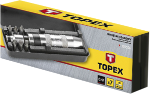 Topex Wkrętak udarowy + końcówki 7szt. - 39D556 2