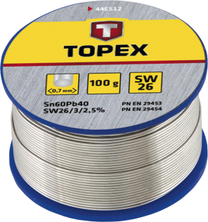 Topex Lut cynowy 60% Sn drut 1,5mm 100g - 44E524 1