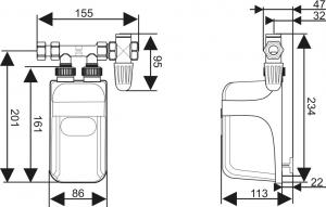 Przepływowy podgrzewacz wody Dafi POZ03132 3.7 kW 0.6 MPa (921637) 2