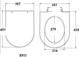 Deska sedesowa Cersanit Eko* Plus (K98-0006) 4