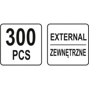 Yato Zestaw pierścieni Segera zewnętrznych 300szt. (YT-06880) 5